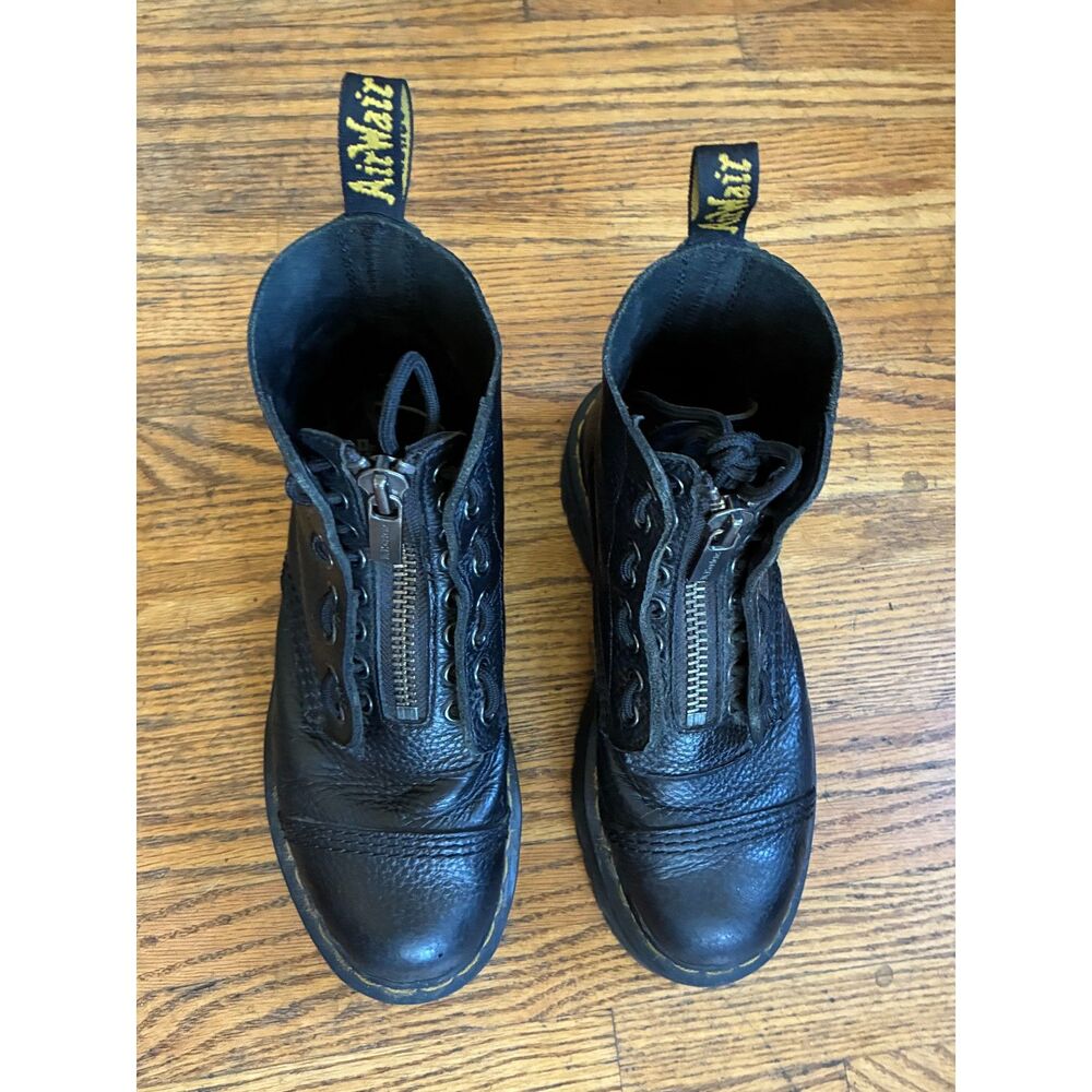 Dr. Martens Black Sinclair Lace Up Zip Platform Boots Women's Size 8 - Picture 9 of 9